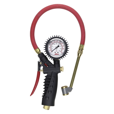 Milton Industries Analog Inflator Gauge with Large Bore Dual Head Chuck S-578A